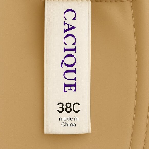 Lane Bryant Cacique Bra 38C Cafe Multi-Way Strapless Bare Solution w/ Straps - Picture 4 of 10